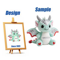 Pabrik Mainan Shengye China 15cm 20cm 25cm 30cm Mainan Hewan Boneka Kecil yang Lucu dan Cantik, Mainan Dinosaurus Naga Mini yang Lembut