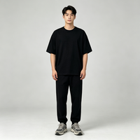 T-shirt décontracté à manches courtes et col rond pour homme, coupe ample et oversize, multicolore uni, style streetwear quotidien
