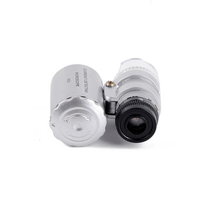 60x Mini Magnifier Pocket kính hiển vi với LED UV ánh sáng đồ trang sức Magnifying Glass jewelers Eye Loupe cho Kim Cương tiền xu tiền tệ - Product Image 5