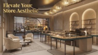 Solution complète pour bijouterie : Vitrine de luxe personnalisée avec éclairage LED et design intérieur de magasin éco-responsable