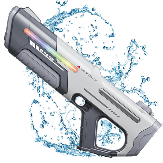 Rechargeable Electric Water Gun Automatic Continuous Fire Auto Absorb 3.7V Battery LED Outdoor Summer Toys Kids Adults Gift