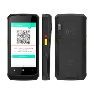 UNIWA M580加固手持式PDA热插拔电源安卓条形码扫描仪，带NFC双sim卡4GB内存LTE GSM IP67保护
