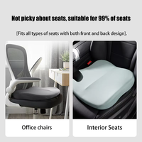 Coussin de siège de voiture en mousse à mémoire de forme en velours doux et surélevé en forme de U avec design ergonomique pour un confort de conduite amélioré et un soutien de la posture