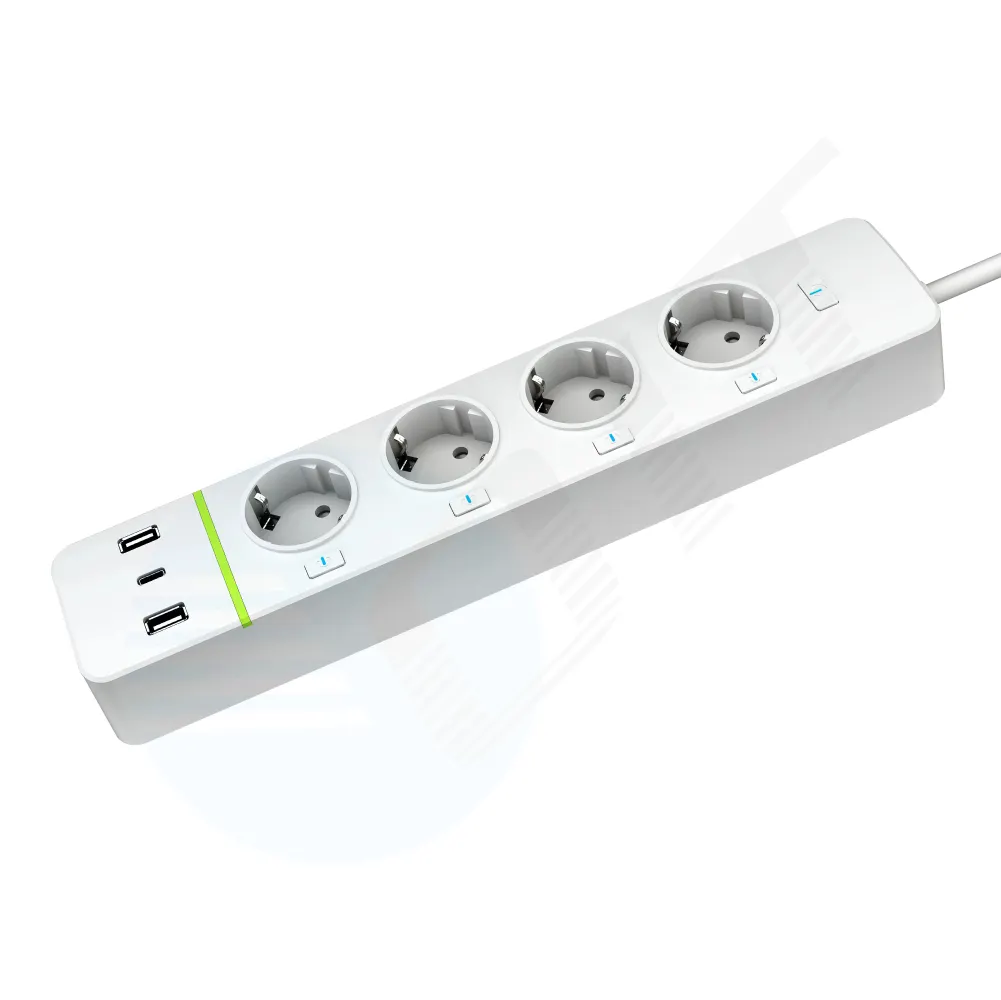 APP Alexa Tuya controllo indipendente 16A EU presa per telefono tipo C USB Wifi Smart Power Strip per la casa