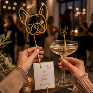 Kit de Décoration pour Fête de Maman de <span class=keywords><strong>Chien</strong></span> : Accessoires Photo Dorés, Sacs Cadeaux pour Cocktails et Anniversaires - Product Image 4