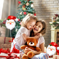 Weihnachts-Folienballon in Weihnachtsmann-Form, Mylar-Weihnachtsfeier-Dekoration für Weihnachten und Feiertage zu Hause, 50 Stück pro Packung