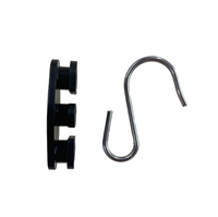 Pince d'ancrage pour câble de branchement FTTH de type S, crochet en plastique pour câble à fibre optique avec crochet métallique en S pour installation aérienne de fibre optique