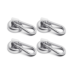 Resistente 140LBS forza di trazione neodimio ganci magnetici con moschettone girevole dadi per interni esterni appendere cucina - Product Image 1