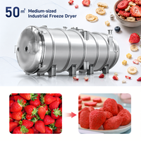 Machine de lyophilisation industrielle Huchuan pour la transformation alimentaire, grande capacité, acier inoxydable SUS304, commande PLC, chauffage au gaz