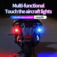Nouvelle lumière d'avion télécommandée sans fil, lumière de navigation de drone, moto, voiture voyant d'avertissement clignotant universel à huit couleurs
