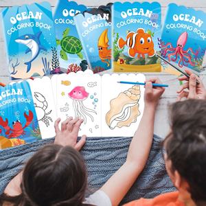 Libro <span class=keywords><strong>da</strong></span> <span class=keywords><strong>Colorare</strong></span> per Festa <span class=keywords><strong>di</strong></span> Compleanno a Tema Mondo Sottomarino con Design Graffiti Carino in Carta - Product Image 1