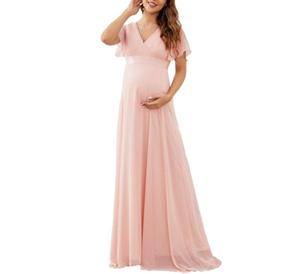 Vestido de maternidad elegante con espalda descubierta para mujer embarazada - Product Image 6
