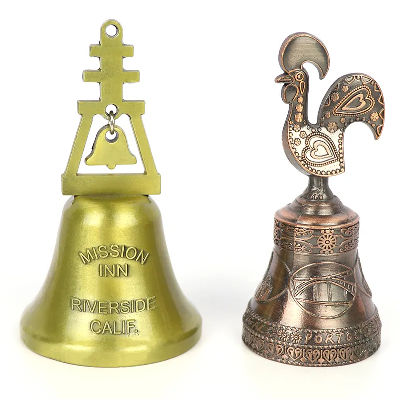 Customised design die casting table decoration metal tourist souvenir gift dinner bell