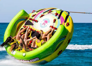 Bouée gonflable tractable pour 3 personnes en PVC, pour ski nautique, bateau et jet ski, usage commercial en station balnéaire, jouet aquatique - Product Image 4
