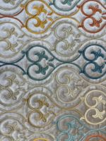 Tissu de Canapé en Velours Marocain Brodé Luxueux - Matériau d'Ameublement Haut de Gamme
