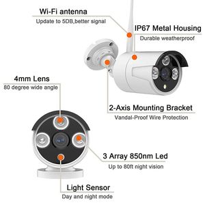 TUYA Camera An Ninh Bộ 2MP Không Dây Nvr 4CH 8CH Giám Sát Wifi <span class=keywords><strong>Ip</strong></span> Ngoài Trời <span class=keywords><strong>Dvr</strong></span> Video Camera Hệ Thống An Ninh CCTV - Product Image 5