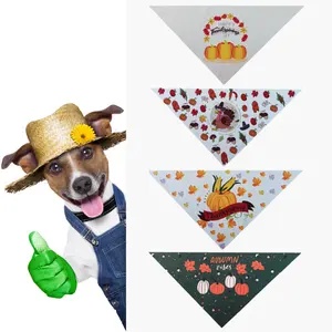 2022 День благодарения ПЭТ шейный Регулируемый тыквы осень собака одежда для купания