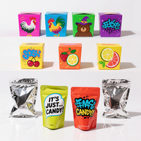 Nouveauté Impression numérique Pochette debout anti-odeur Boîte et sac en mylar holographique Emballage de 3.5 mylar pour bonbons et biscuits