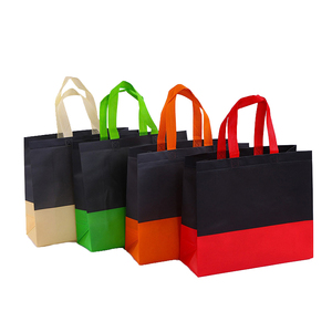 Color personalizado plegable de comestibles 2 color laminado no tejido bolso de compras - Product Image 1