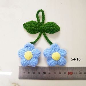 Blossom Crochet Charm Handmade Flower Keychain Bag Decor DIY Puff Flower Hanging Ornament <b>Gift</b> for Her - Product Image 4