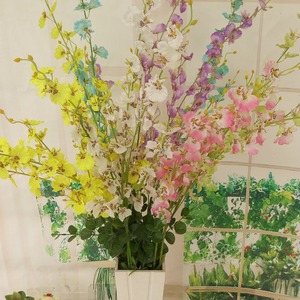 ดอกกล้วยไม้ประดิษฐ์ Suzume Ii ขนาด 30 ซม.-100 ซม. สีขาว ชมพู ม่วง เหลือง น้ำเงิน เขียว ของตกแต่งบ้าน อุปกรณ์ประกอบฉากงานแต่งงาน - Product Image 1