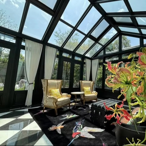 Tùy chỉnh thép sunroom cán nóng khung không thấm nước nhiệt phá vỡ đôi tráng men cách nhiệt mái thiết kế cho biệt thự và văn phòng - Product Image 1