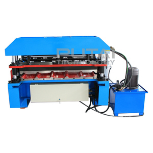 מכונת ייצור רעפים פוטאי, מכונת עיצוב גליונות מתכת טרפזואידליים מצופים אבץ לגגות - Product Image 2