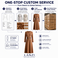 Robe midi à col rond de marque privée, fabrication OEM ODM, ceinture à boucle rose, crêpe structuré, couture princesse, fermeture éclair discrète