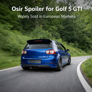 Ailerons arrière de type OSIR en fibre de carbone pour VW Golf <span class=keywords><strong>5</strong></span> MK5 GTI 03-08, aspect carbone d'usine, aileron de toit arrière, aileron de coffre. - Product Image 6