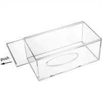 Support de boîte à mouchoirs en acrylique, distributeur de boîte à mouchoirs rectangulaire transparent pour salle de bain, commode de chambre, comptoir, bureau