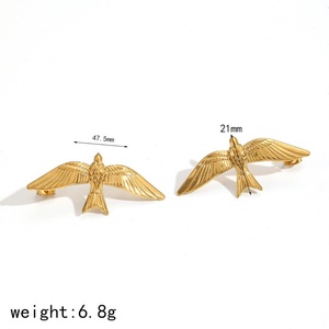 Nuevos Pendientes de Acero Inoxidable con Forma de Golondrina, Joyería Antideslustre, Diseño Lindo - Product Image 1