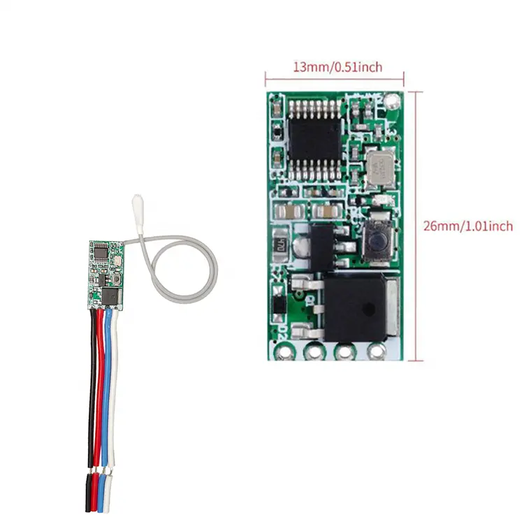 433MHz pengendali jarak jauh nirkabel saklar mikro DC 3.6V 12V 24V 36V modul dan ON OFF Transmitter untuk lampu DIY