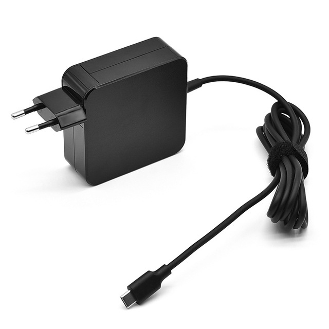 USB-C Portable Power Adapter for Laptop Computer 65W, European Standard Laptop Charger, 20V 3.25A Type-C Computer Charge