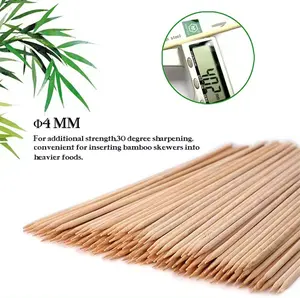 Custom Logo Environmental Friendly High Quality Hot Selling Individual Package 1 Time Barbecue Bamboo Sticks