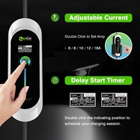 Chargeur de véhicule électrique réglable Zencar 6A-16A, chargeur de véhicule électrique de type 2 EVSE avec prise de courant de type M pour l'Afrique du Sud