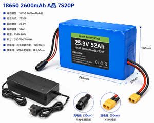 24V 50Ah リチウムイオンバッテリーパック 充電式リチウムイオンバッテリー カスタムバッテリーには10A充電器が含まれます - Product Image 6