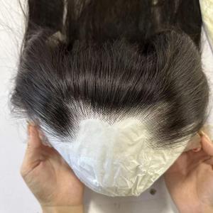 ผมปลอมแบบ HD Lace Frontal Closure รูปทรงตัว M ขนาด 13x4 นิ้ว ผมตรงแบบ HD 100% แท้จากธรรมชาติ ความยาว 8-30 นิ้ว แบบเย็บมือ - Product Image 4