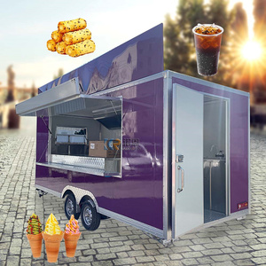 Remolque de Comida de Acero Inoxidable para Barbacoa, Carrito de Helados Móvil en Venta, Contenedor de Camión de Comida Rápida con Certificación CE - Product Image 4