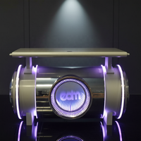Table de DJ moderne avec éclairage infini en métal, nouveau design