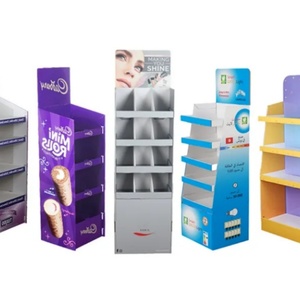Customized Logo <b>Printing</b> Recycled Retail Product Display Pop Cardboard Floor Display <b>Stand</b> with PP Material Cutting Service - Product Image 4