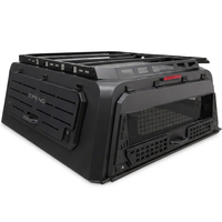 Kit de couverture de benne de camionnette en alliage d'aluminium durable pour l'été, avec boîte de rangement étanche verrouillable, installation sans perçage, pour 4x4 Overland