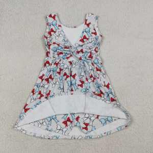 RTS Débardeur décontracté pour petites filles, motif drapeau américain et fleurs, respirant, coupe trapèze, sans manches, pour le tennis, le yoga et le sport, idéal pour l'été du 4 juillet - Product Image 2