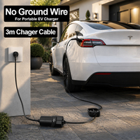 Adaptateur de mise à la terre pour VE avec charge programmée, chargeur VE sans mise à la terre 16A 3.6kW, solution sans terre