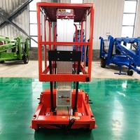 Plateforme élévatrice électrique pour espaces étroits, stable et sûre, de 4 à 14 m, mini-mât élévateur hydraulique pour un seul homme