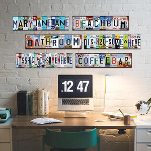 Plaque Métallique Style Plaque d'Immatriculation Rétro <span class=keywords><strong>Mary</strong></span> Jane Lane, Décoration Murale Thème Plage pour Salle de Bain, Maison, Bar, Man Cave, <span class=keywords><strong>Garage</strong></span>, Décoration Rustique - Product Image 1