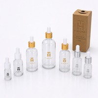 Flacon compte-gouttes vide pour huiles essentielles 10ml 30ml 50ml, en verre blanc mat de luxe, avec emballage personnalisé