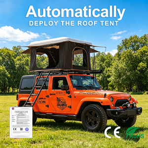 Tente de toit de voiture entièrement automatique, universelle pour SUV et berlines, camping en plein air, voyage en autonomie, imperméable, résistante au froid, quatre saisons, 2 personnes - Product Image 1