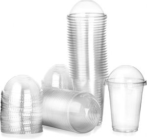 Factory Price Custom UV Printed Single Wall Clear 12-24oz Eco-friendly Disposable Plastic Cup Lid for <b>Boba</b> <b>Bubble</b> Milk Tea - Product Image 2