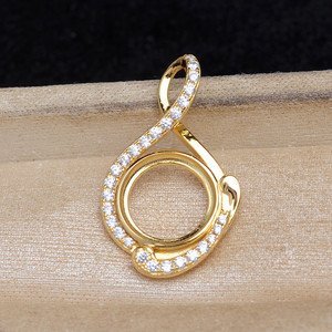 Colgante de Plata S925 con Nota Musical, Soporte Hueco de 11.7-11.9mm para Fabricación de Joyas DIY, Accesorio Fino para Collar - Product Image 5