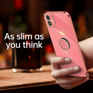 Funda de TPU a prueba de golpes con borde dorado 6D, con soporte de anillo para <span class=keywords><strong>Samsung</strong></span> <span class=keywords><strong>Galaxy</strong></span> F14 5G A14 A34 A53 <span class=keywords><strong>A33</strong></span> A73 S23 - Product Image 5